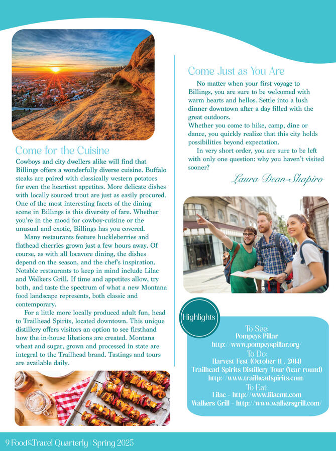 Food and Travel Magazine Article