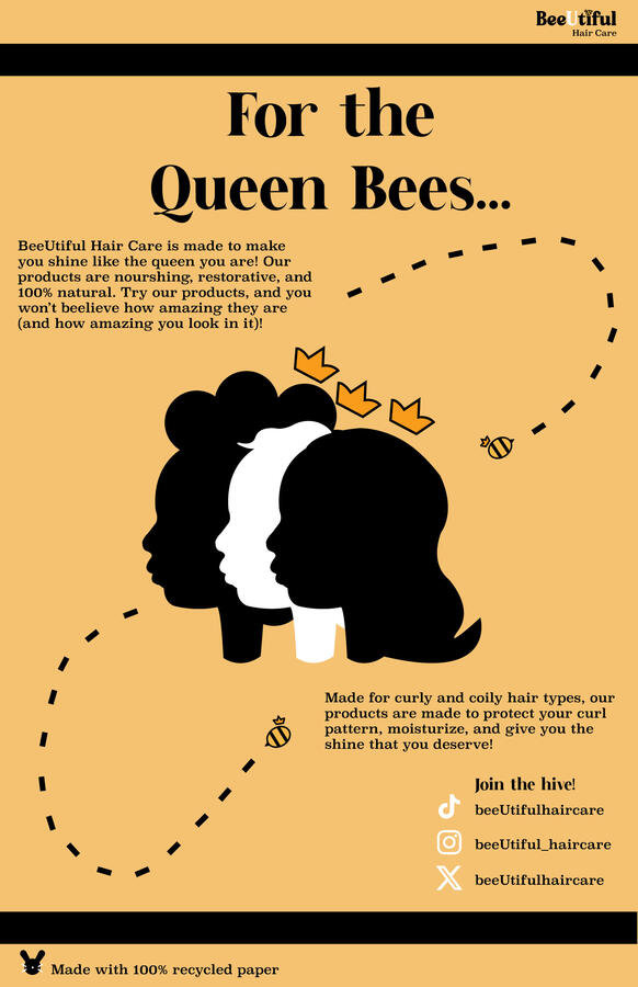 BeeUtiful Hair Care Logo