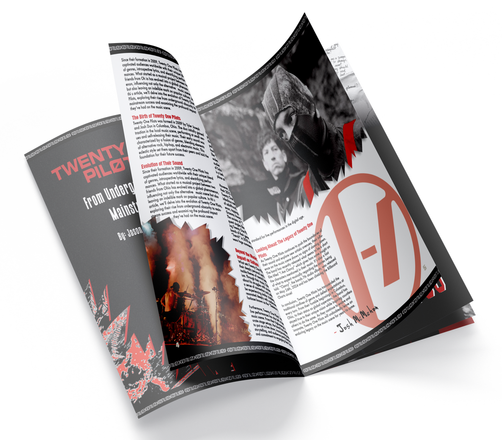 Twenty One Pilots Editorial Spread Open