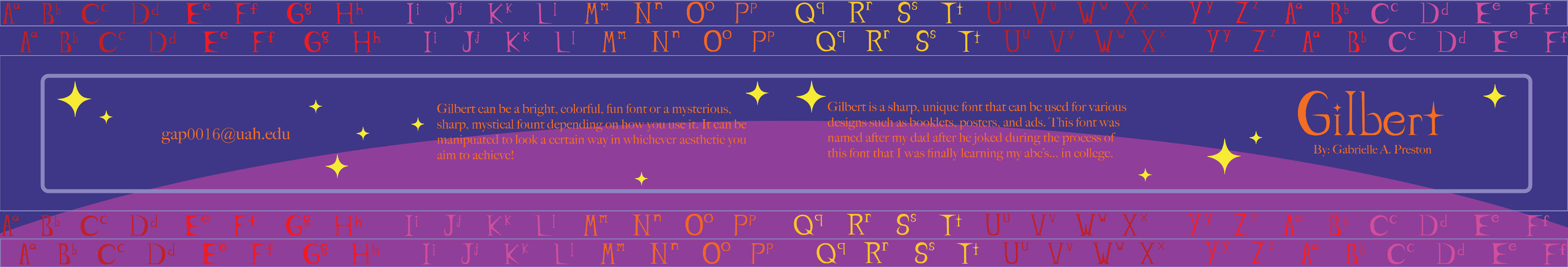 Gilbert Letterform Booklet Page 1